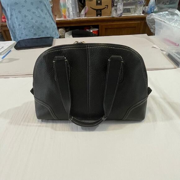 Coach, VTG Black Pebbled Leather Dome Satchel #H0993-F13963 - Picture 2 of 9